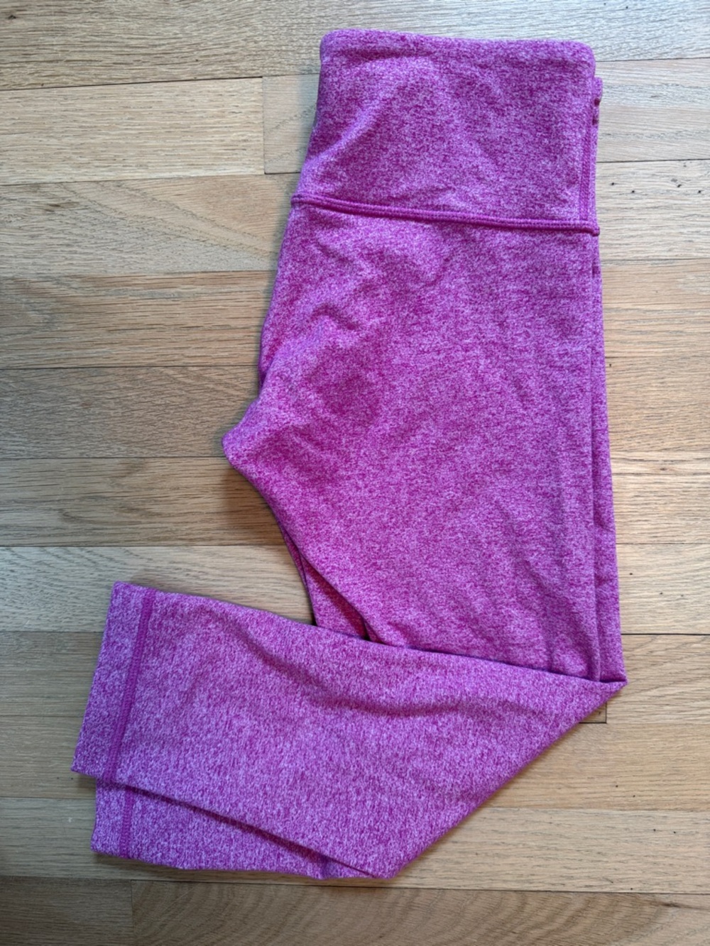 lululemon athletica Heathered Magenta Cropped Leggings